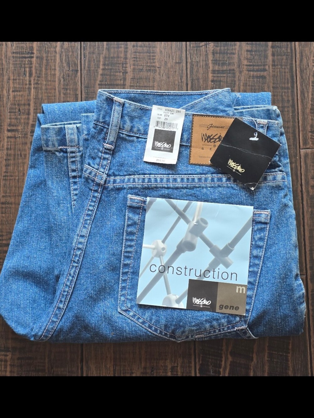 Vintage New Mossimo Gene Wide Leg Mom Jeans Women's Size 29x31 Light Blue